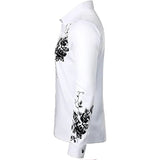 Fall Fashion Luxury Social Men's Shirts Lapel Button-Up Shirts Casual Dot Print Long Sleeve Tops Men's Sweaters