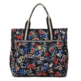 High-quality Retro Nylon Fabric Handbag Floral Casual Shoulder Bag Wear-resistant Waterproof Large-capacity Shopping Handbag