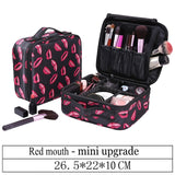 Waterproof Make Up Bag Beautician Toiletry Makeup Case Female Portable Travel Cosmetic Case For Brushes Cosmetic Bag With Mirror