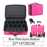 2021 New Professional Makeup Organizer Travel Beauty Cosmetic Case For Make Up Bolso Mujer Storage Bag Nail Tool Box Suitcases