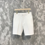 2023 new five-point pants men's summer trend casual 5 points mid pants wild youth loose white suit shorts bermuda masculina