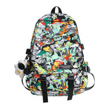 Harajuku Girl Male School Bag Female Graffiti Print Men Backpack Women Book Boy Bag Nylon Ladies Fashion Laptop Backpack Student