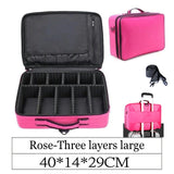 Waterproof Make Up Bag Beautician Toiletry Makeup Case Female Portable Travel Cosmetic Case For Brushes Cosmetic Bag With Mirror