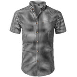 Mens Plaid Cotton Casual Dress Shirts Slim Fit Long Sleeve Button Down 2023 Fashion Men Work Business Brand Shirt Chemise Homme