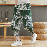 Baggy Cotton Harem Pants Men 2023 Summer Japanese Men Women Hip Hop Plus Size Wide Leg Pants Bloomers Calf-Length Pants Joggers