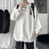 Autumn Men Casual Sweatshirts Harajuku Printed Men Oversized Hoodies 2023 Korean Man Casual Loose Pullovers