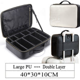 Waterproof Make Up Bag Beautician Toiletry Makeup Case Female Portable Travel Cosmetic Case For Brushes Cosmetic Bag With Mirror