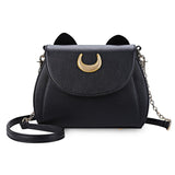 2023 New Sailor Moon Ladies Handbag Black Luna Cat Shape Chain Shoulder Bag PU Leather Women Messenger Crossbody Small Bag