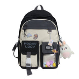 Women Cute Backpack High Capacity Female Harajuku School Bag College Lady Kawaii Cartoons Backpack Fashion Book Girl Bag Student