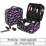 Waterproof Make Up Bag Beautician Toiletry Makeup Case Female Portable Travel Cosmetic Case For Brushes Cosmetic Bag With Mirror