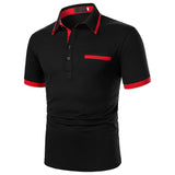 Men Polo Men Shirt Short Sleeve Polo Shirt Contrast Color Polo New Clothing Summer Urban Business Casual Fashion Men tops