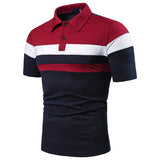 Men Polo Men Shirt Short Sleeve Polo Shirt Contrast Color Polo New Clothing Summer Streetwear Casual Fashion Men Tops