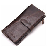 New Genuine Leather Wallet Fashion Coin Purse For Ladies Women Long Clutch Wallets With Cell Phone Bags Card Holder