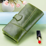 New Genuine Leather Wallet Fashion Coin Purse For Ladies Women Long Clutch Wallets With Cell Phone Bags Card Holder