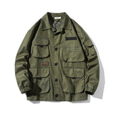 Japanese Streetwear Army Green Plus Size Work Jacket Men Clothing Harajuku Coat Korean Fashion Military Casual Workwear