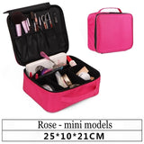 Waterproof Make Up Bag Beautician Toiletry Makeup Case Female Portable Travel Cosmetic Case For Brushes Cosmetic Bag With Mirror