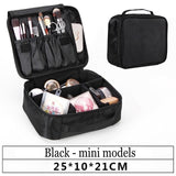 Waterproof Make Up Bag Beautician Toiletry Makeup Case Female Portable Travel Cosmetic Case For Brushes Cosmetic Bag With Mirror