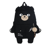 Kawaii Corduroy Bear Backpacks for Cute Women Multi-pockets School Bags Large Capacity Backpack Teenage Girls School Bag Female