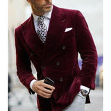 Double Breasted Velvet Mens Blazer Elegant Single Coat Smoking Male Suit Dinner Jacket with Big Peaked Lapel Costume