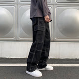 Men Wide Leg Jeans Hip Hop Casual Men's Straight Baggy Denim Pants Streetwear Skateboard Pant Neutral Trousers Plus Size S-5XL