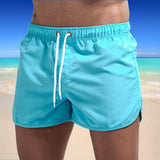 Summer Men's Swimwear Shorts Brand Beachwear Sexy Swim Trunks Men Swimsuit Low Waist Breathable Beach Wear Surf