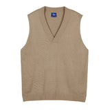 Ilooove Menswear Korean Style Fashion Knitted Vest Men's Autumn 2023 New Personalized V-Neck Loose Sleeveless Sweater Vests Tide