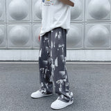 High Street Design Wide Leg Sweatpants for Teen Fashion Summer Trousers Casual Men Clothing Baggy Harem Pants Streetwear