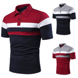 Men Polo Men Shirt Short Sleeve Polo Shirt Contrast Color Polo New Clothing Summer Streetwear Casual Fashion Men Tops