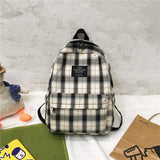 Women Backpack Students Plaid School Backpacks College School Bags For Girls Canvas Travel Backbag Female Scoolbag Rucksack