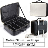 Waterproof Make Up Bag Beautician Toiletry Makeup Case Female Portable Travel Cosmetic Case For Brushes Cosmetic Bag With Mirror