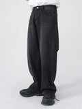 Men's Jeans New Korean Personality Straight Wide Leg Pants 2023 Fashion Autumn Winter Vintage Male Trousers 9A5577