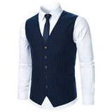 Men Suit Vest Coat Stripe Fabric Open Button Design Classic Design Causal  Business Fashion Slim Fit Men Suit