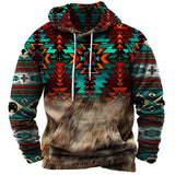 Men's 3D vintage long-sleeved shirt, large long-sleeved printed hoodie men's wear new in hoodies & sweatshirts