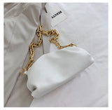 Day Clutch Thick Gold Chains Dumpling Clip Purse Women Cloud Underarm Shoulder Bag Pleated Designer Pouch Totes Handbag