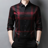 High Quality Men's Long Sleeve Shirt Casual Comfortable Shirt Business Breathable Striped Shirt Male Clothing Top