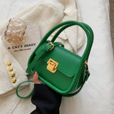 Green Female Shoulder Bags for Women Luxury Pu Leather Crossbody Bag Small Flap Messenger Bag All Match Design Ladies Handbags