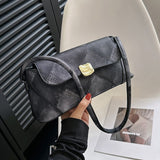 2023 Casual Shoulder Bag Denim Pattern Handbags Designer Underarm Bag Fashion Commute PU Leather Top Handle Bags