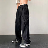 Y2K Women Streetwear Techwear Cargo Work Harajuku Straight Baggy Pants for Men Sweatpants Wide Leg Joggers Alt Trousers Clothes