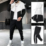 Men Tracksuit Casual Joggers Hooded Sportswear Jackets And Pants 2 Piece Sets Hip Hop Running Sports Suit