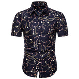 M-5XL Large Siz Men's Summer Short Sleeve Shirt Hawaiian Beach Shirts Chemise Homme Slim Fit for Man Printing Button Up Shirt