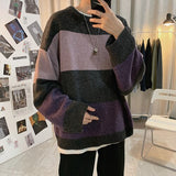 Pullovers Men Fashion Sweater Handsome High Street Stylish Dynamic Male Clothing Knitting Baggy All-match College Unisex Casual