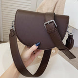 Genuine Retro Saddle Bag High Quality Leather Shoulder Bags for Women New Luxury Ladies Crossbody Bag Designer Handbags Sac