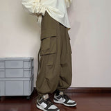 Men's Y2K Clothes Cargo Pants Baggy Oversized Functional Drawstring Pants 2023 Spring Tide High Street Casual Long Pants Fashion