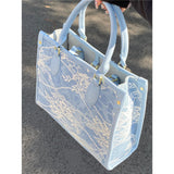 Lovely Lace Tote Bag Ladies 2023 Summer Fashion Large Capacity Shoulder Bag for Women with Free Shipping