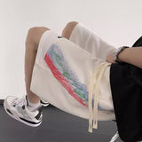 2023 Summer Men's Elastic Casual Large Straight Printing Sports Shorts Fashion Trendy Loose High Quality Shorts M-3XL