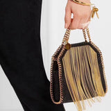 2023 Brand Designer Fashion Trend Handbag One Shoulder Crossbody Tassel Chain  Messenger Dinner Bags for Women