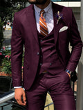 Slim Fit Men Fashion Suits for Italian Groom Wedding Tuxedo For Prom 3 Piece Custom Made Male Clothes (Jacket + Vest + Pants)