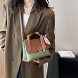 Small PU Leather Tote Bags 2023 Fashion Winter Designer Trend Ribbon Crossbody Bag with Short Handle Female Handbags