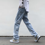 Men's Hip Hop Straight Jeans Trend  Neutral Denim Trousers Loose Wide Leg Street Pants Man Baggy American Jeans Large size 5xl