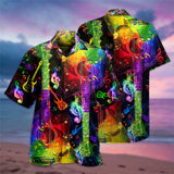 2023 Summer Loose Breathable 3d Print Trendy Cool Fashion Hawaiian Shirts Beach Party Tops Short Sleeves Summer Men's Shirts 6XL